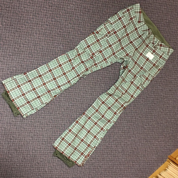 plaid snow pants